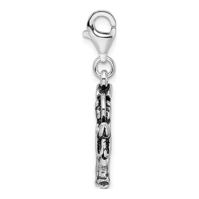 Sterling Silver 3-D Antique Kneeling Angel Charm – view 3