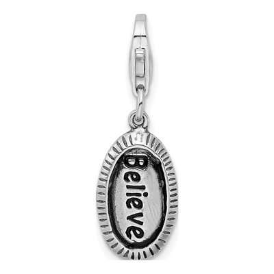 Sterling Silver Believe Charm