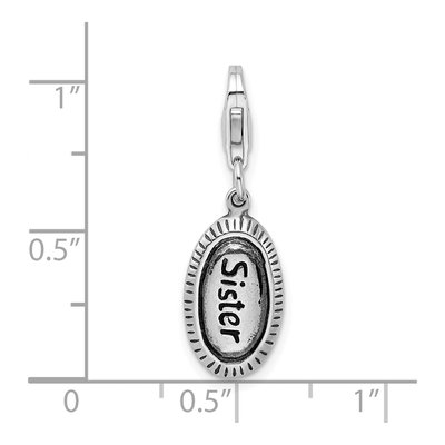 Sterling Silver Sister Charm – view 7