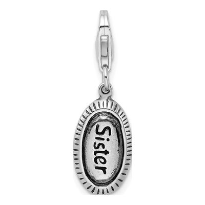 Sterling Silver Sister Charm