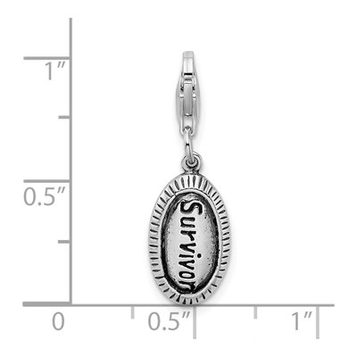 Sterling Silver Survivor Charm – view 7