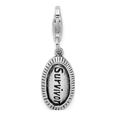 Sterling Silver Survivor Charm