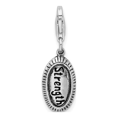 Sterling Silver Strength Charm