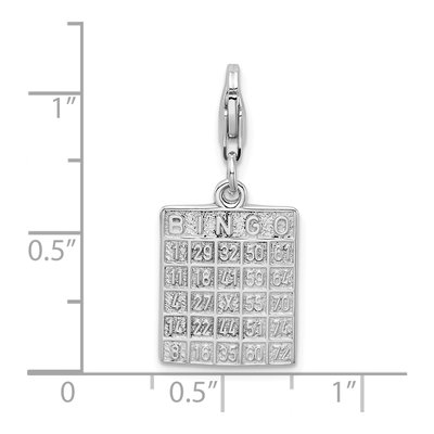 Sterling Silver Bingo Card Charm – view 5
