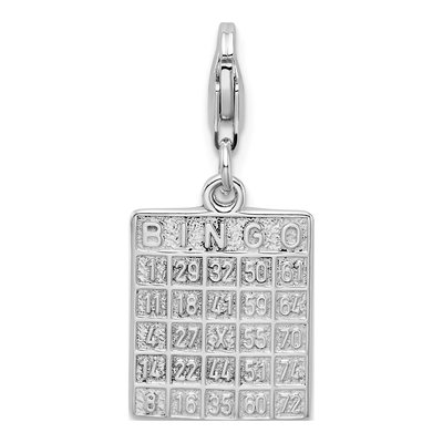 Sterling Silver Bingo Card Charm