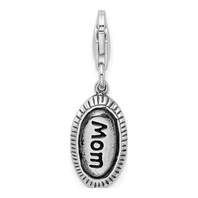 Sterling Silver MOM Charm