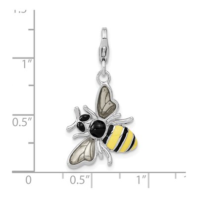Sterling Silver Enamel Bee Charm – view 4