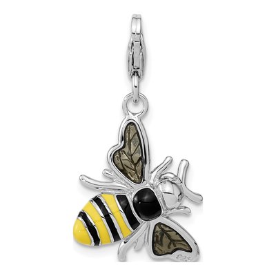 Sterling Silver Enamel Bee Charm – view 5