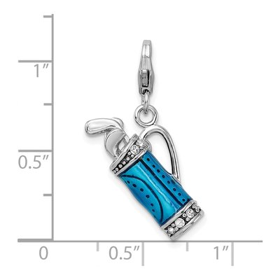 Sterling Silver Golf Bag Charm – view 6