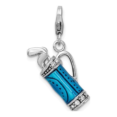 Sterling Silver Golf Bag Charm
