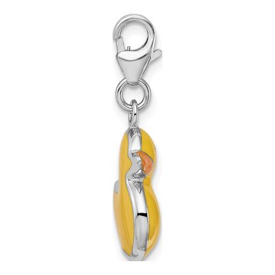 Sterling Silver Enamel Duck Charm – view 3