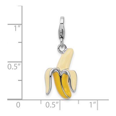 Sterling Silver 3-D Banana Charm – view 6
