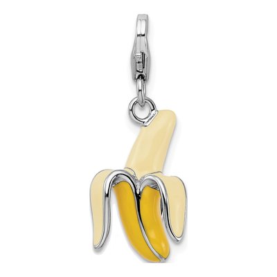 Sterling Silver 3-D Banana Charm