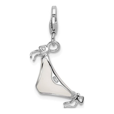 Sterling Silver 3-D Enamel Bikini Charm – view 5