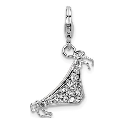Sterling Silver 3-D Enamel Bikini Charm