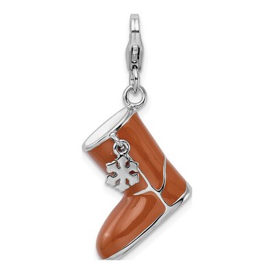 Sterling Silver Snow Boot Charm