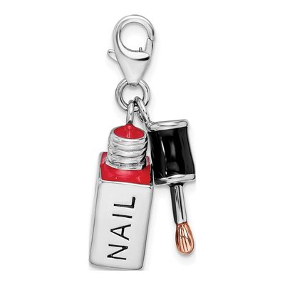Sterling Silver Fingernail Polish Charm – view 3