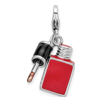 Sterling Silver Fingernail Polish Charm
