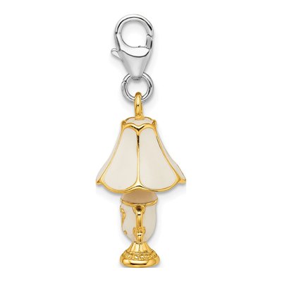 Gold-Plated Sterling Silver 3-D Lamp Charm – view 3