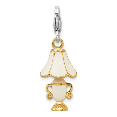 Gold-Plated Sterling Silver 3-D Lamp Charm – view 4