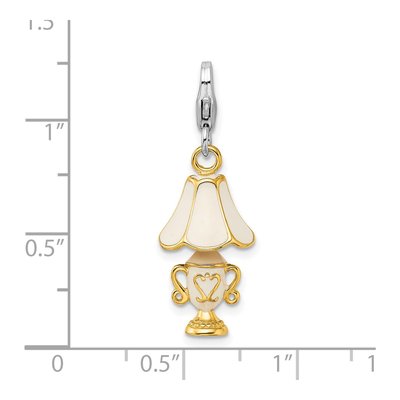 Gold-Plated Sterling Silver 3-D Lamp Charm – view 5
