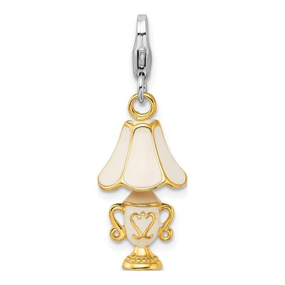 Gold-Plated Sterling Silver 3-D Lamp Charm