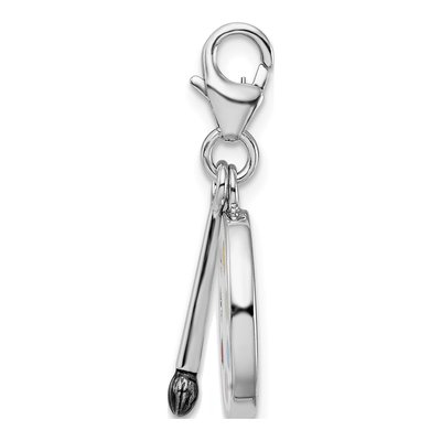 Sterling Silver Palette Brush Charm – view 3