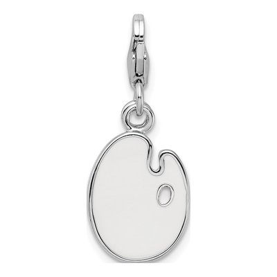 Sterling Silver Palette Brush Charm – view 4