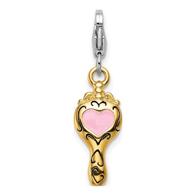 Gold-Plated Sterling Silver 3-D Heart Charm – view 4