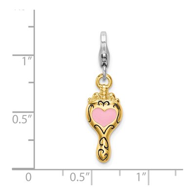 Gold-Plated Sterling Silver 3-D Heart Charm – view 5