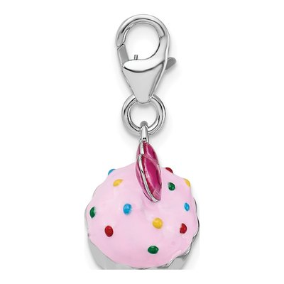 Sterling Silver Cupcake Heart Charm – view 3
