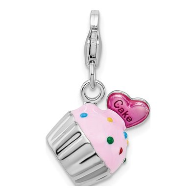 Sterling Silver Cupcake Heart Charm – view 4