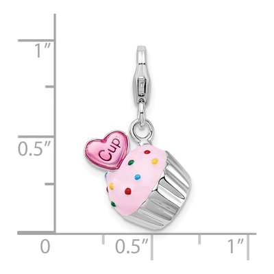 Sterling Silver Cupcake Heart Charm – view 6