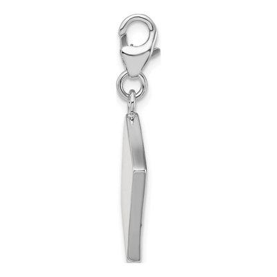 Sterling Silver Crystal Ace Charm – view 3