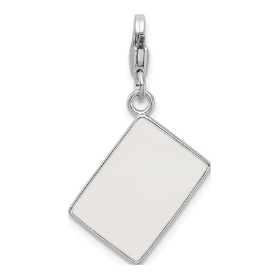 Sterling Silver Crystal Ace Charm – view 4