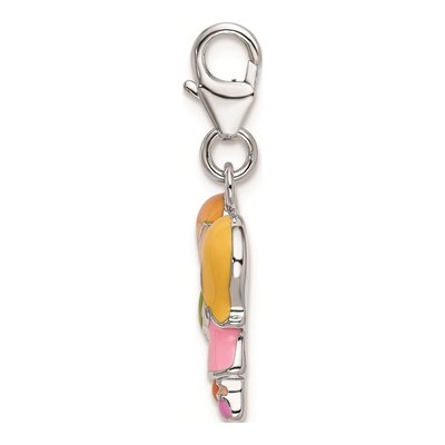 Sterling Silver Kissing Couple Charm – view 3