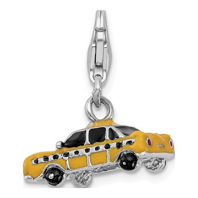 Sterling Silver Taxi Cab Charm – view 4