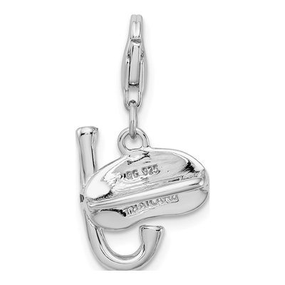 Sterling Silver Enameled Snorkel Charm – view 4