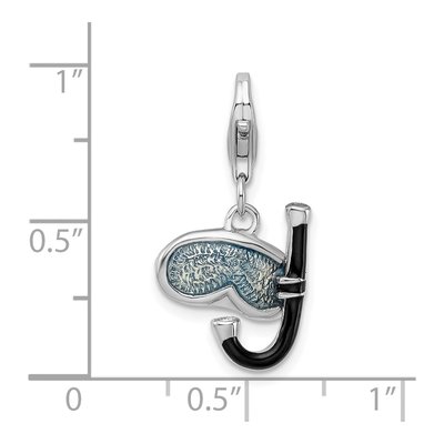 Sterling Silver Enameled Snorkel Charm – view 6