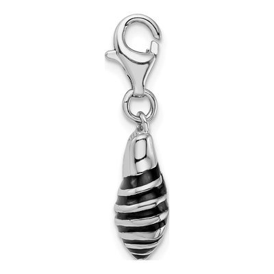 Sterling Silver Enamel Shell Charm – view 3