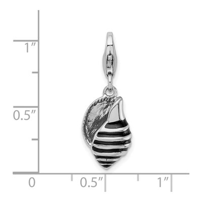 Sterling Silver Enamel Shell Charm – view 5