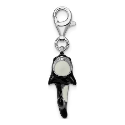 Sterling Silver Orca Whale Charm – view 3