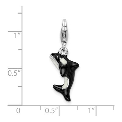 Sterling Silver Orca Whale Charm – view 5