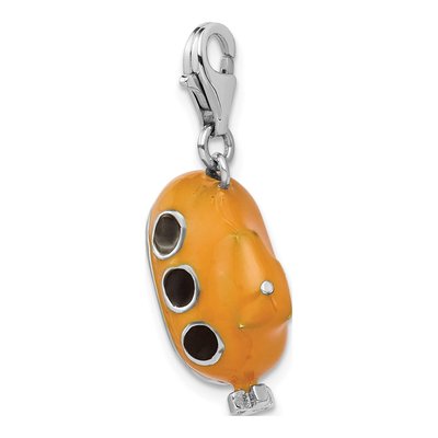 Sterling Silver 3-D Submarine Charm – view 5