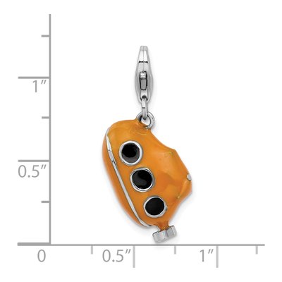 Sterling Silver 3-D Submarine Charm – view 6