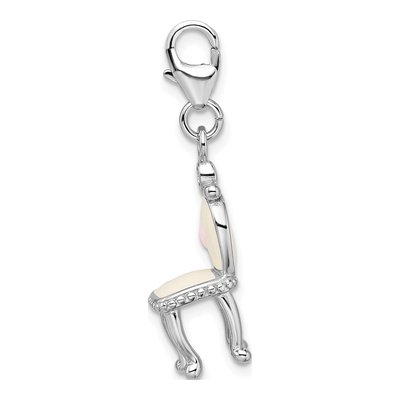Sterling Silver 3-D Enameled Vanity Chair Charm – view 4