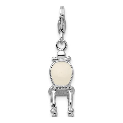 Sterling Silver 3-D Enameled Vanity Chair Charm – view 5