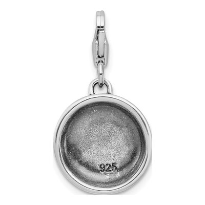 Sterling Silver Dog Bowl Bone Charm – view 5