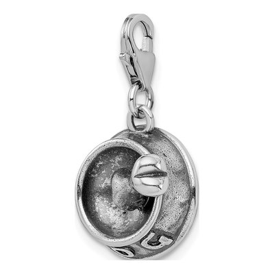 Sterling Silver Dog Bowl Bone Charm – view 6