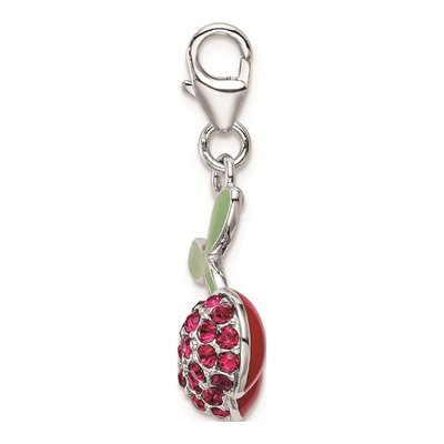 Sterling Silver 3-D Cherries Charm – view 2